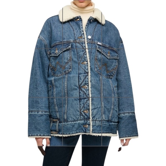 Wrangler + Staud Jean Jacket Reversible Oversized Biggest Sherpa MSRP: $350 - Picture 1 of 15